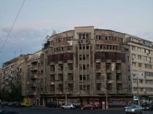 Hotel Dunarea, built between 1935-1940. 
First abandoned, the left for ruin.