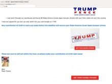 Trump Bumpersticker Email