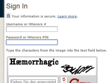 hemmorhagic login catcha...