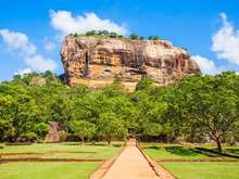 One of the most important historical places in Sri Lanka and a UNESCO World Heritage site, the Sigiriya Lion Rock is a magnificent fortress and temple complex atop a high volcanic plateau. Locally also called the eighth wonder of the world, this stunning site features high on the list of places to visit in Dambulla and Sigiriya. The main entrance is shaped like a huge stone lion, whose feet survive till date. The palace complex, which also served as a monastery for many years, is surrounded by b