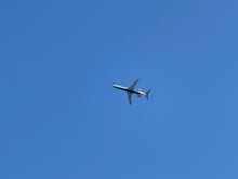 My flight taking off from TUL to SLC 4/2022, taken by Mr. Ostatekitty from our front yard. 