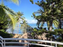 View from the balcony to the beach
