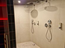 Showers at the spa.