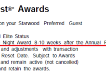 Last page of your AMEX SPG Statement
