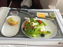 This was a very simple salad which I do not think is appropriate for J.    However, for me, having just spent a week in rural Indonesia eating boiled rice with hot things including chicken feet, it was exactly what I needed!