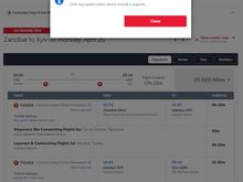 Error: "One-way award tickets cannot include a stopover"