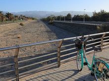 Hire bike and dried out (unsure whether deliberate or drought!) river