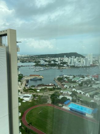 Views of the marina from one window 