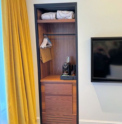 coffee machine and hangers