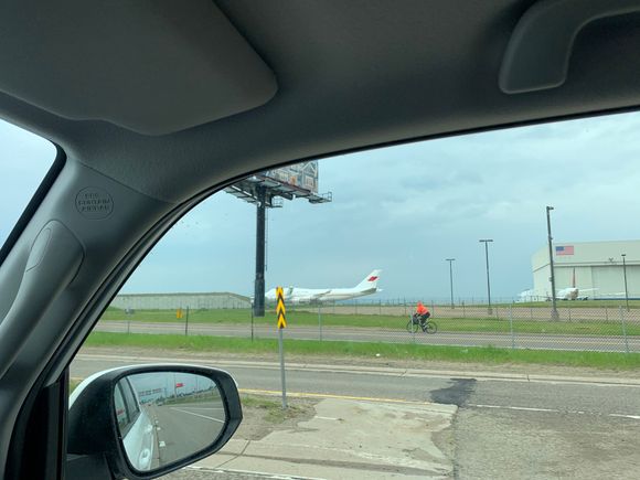 I saw it yesterday. Looks like Bahrain flag I think. 