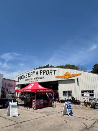 Walking across to the Pitcairn Aviation hangar at Pioneer Airport 