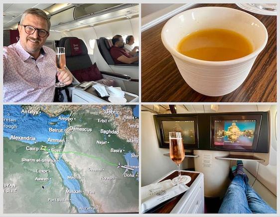 Flat seats on a A321 Qatar First Class