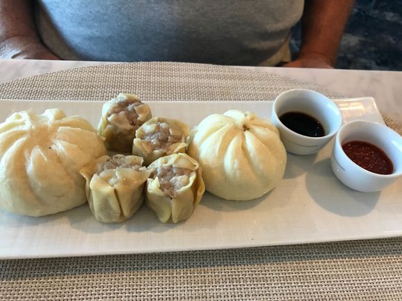 Hubby got the dim sum plate - excellent!