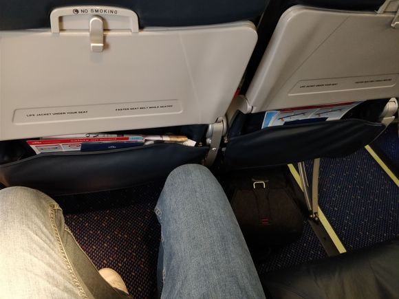 Sufficient legroom in KLM economy plus