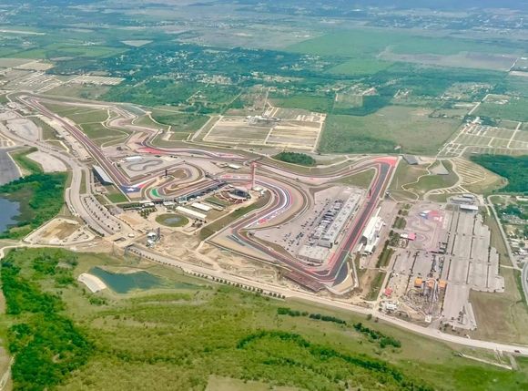 Circuit of Americas near Austin airport. AUS-SEA.