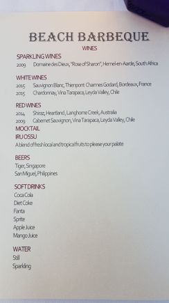 drinks list