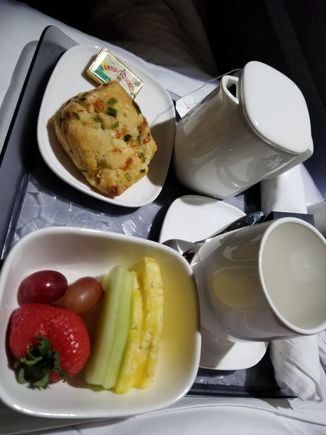 The cheese and chive scone was awful