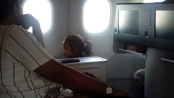 Safety is not a priority for this family.
Their child was standing during the take off roll and the crew did not hand out a child restraint.
The mother just picked up the child and held her after I alerted the crew.
Oh well.