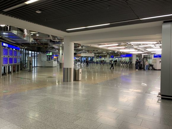 Passport Control area – deserted. No waiting time.  I didn't notice until we got home, but they didn't stamp either my passport or my daughter's passport (both Canadian).
