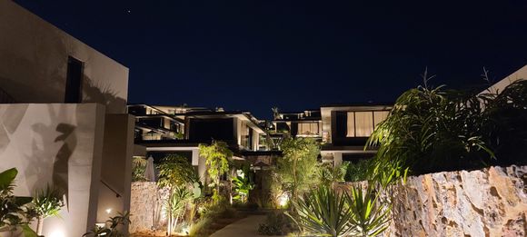 View of the resort at night