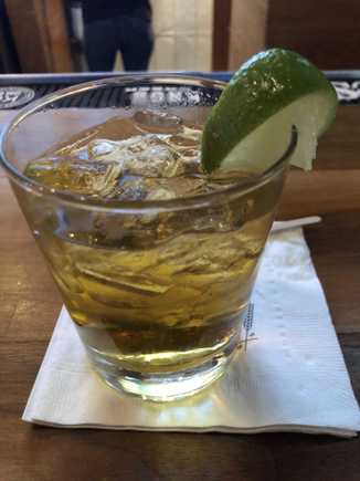 I started off with my go-to: Bushmills, Gingerale, and a splash of lime.