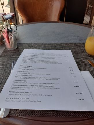 Breakfast menu ( free for HH Diamond)