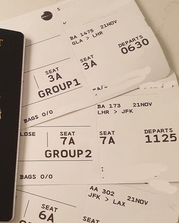 Boarding Passes for the days flights.