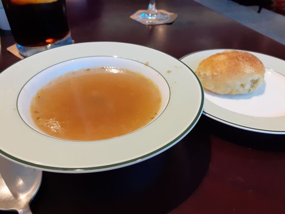 Soup from the Pearl Club during Evening snacks