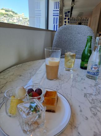 Some afternoon snacks in the lounge ( plus yoghurt)