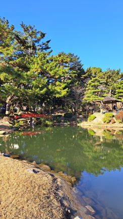 The Shukkeien garden in Hiroshima on a Sunday morning