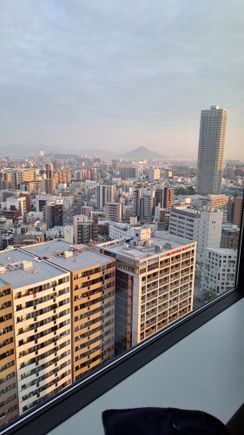 View from my room at sunset