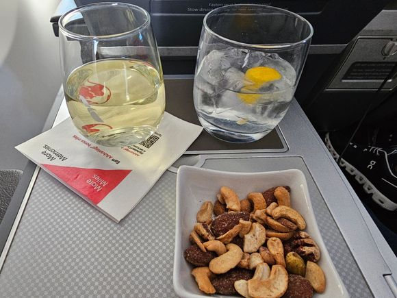 Nuts with drink to start
