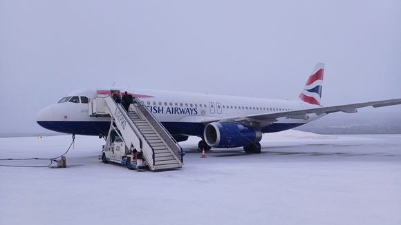 On the tarmac, well, snow at Ivalo