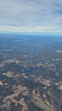 Landing in Vantaa. Lots of pretty little lakes. 