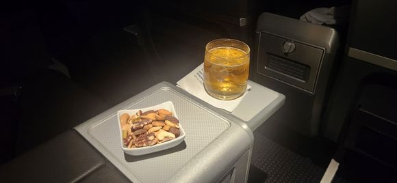 Warm nuts and an beverage