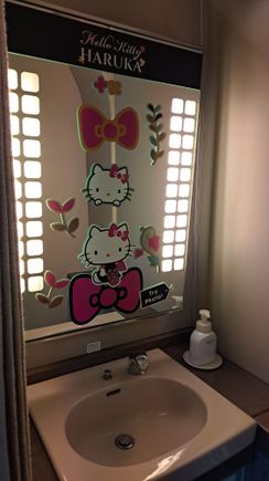Hello Kitty sink mirror