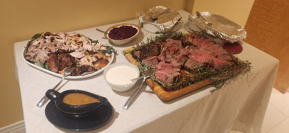 Turkey, prime rib, stuffing, gluten free dressing