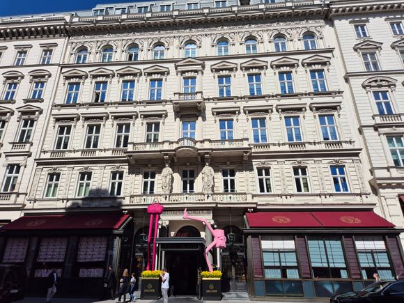 To the left is the Hotel Sacher