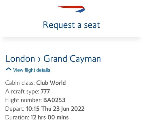These are the flight details if it helps