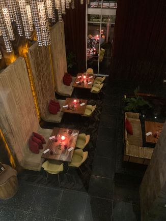 Restaurant Fire seating indoors