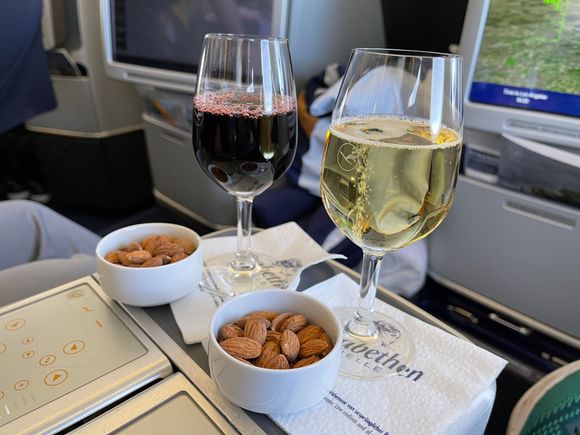 Champagne and red wine