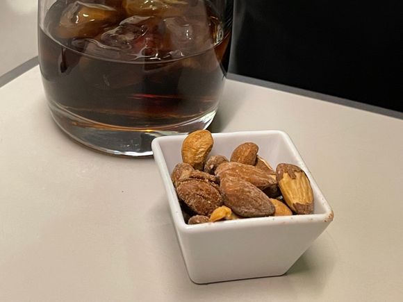 Warm nuts… with a pecan and a couple of cashews hidden amongst the almonds