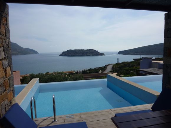 Our room pool and dark terrace.
