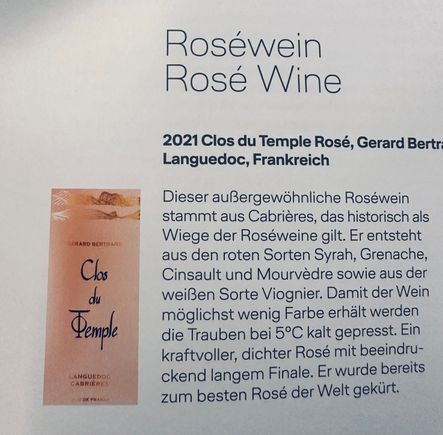 Outstanding rosé