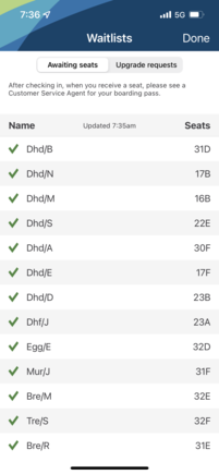 I’m guessing Dhd is deadhead or they scattered this large family all over the plane. 