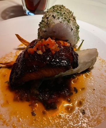 One of my all-time favorite taste treats. Butterfish from Roy’s. It looks burnt in the photo, but it was perfection. 