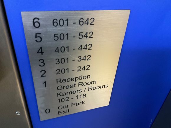 The hotel has 6 floors 