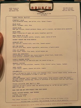 Buffet options. 
