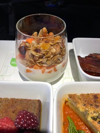 Yogurt parfait - Greek yogurt, coconut cream, papaya, granola