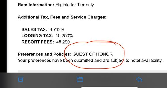 Guest of Honor under Preferences and Policies